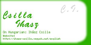 csilla ihasz business card