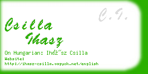 csilla ihasz business card